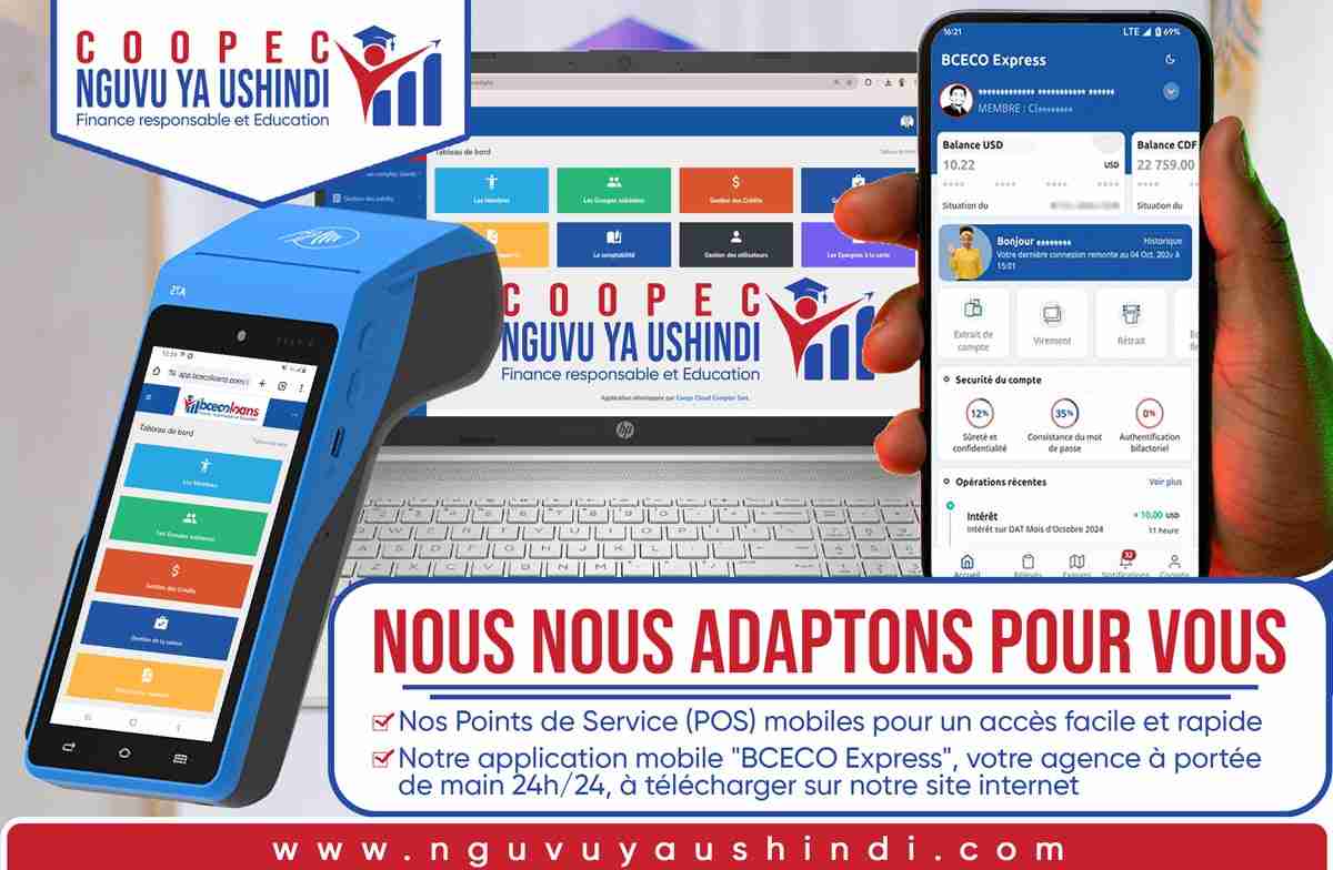 La Coopec Nguvu ya Ushindi s'adapte pour vous !